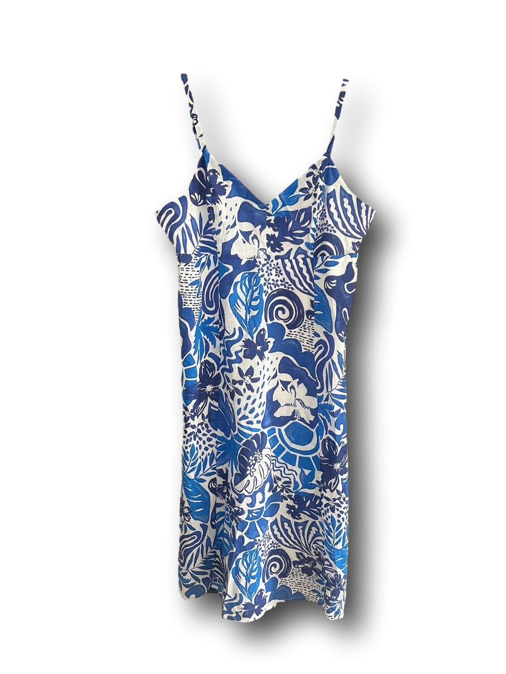 By & By Blue & White Floral Cotton Summer Dress